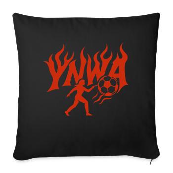 Ynwa - Sofa pillowcase 17,3'' x 17,3'' (45 x 45 cm) - black - Front