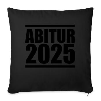 Abitur 2025 - Sofa pillowcase 17,3'' x 17,3'' (45 x 45 cm) - black - Front