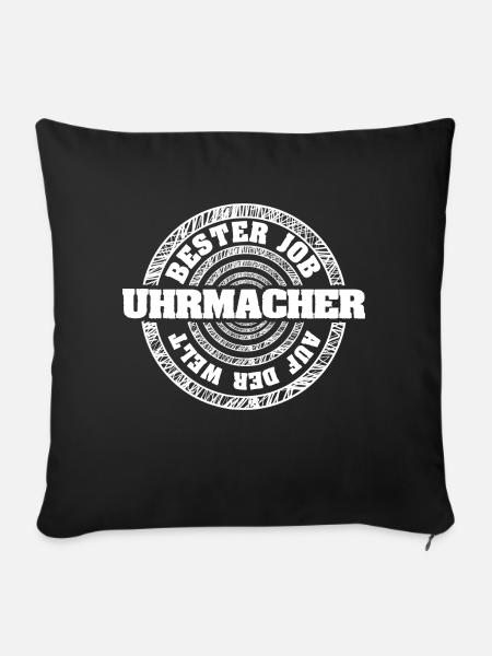 Job Uhrmacher - Sofakissenbezug 45 x 45 cm - Schwarz