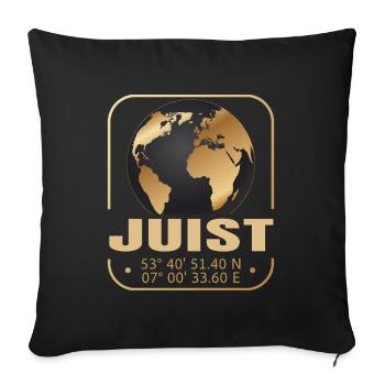 Juist - Sofakissenbezug 45 x 45 cm - Schwarz - Vorne