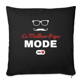 Creative Best Dad Mode On Father s Day T - Housse de coussin décorative 45 x 45 cm - noir - Devant