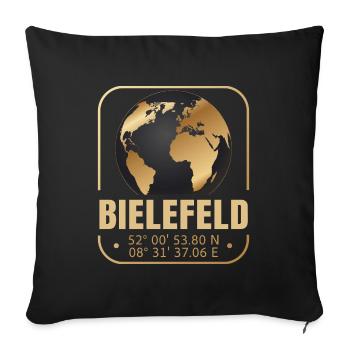 Bielefeld - Sofakissenbezug 45 x 45 cm - Schwarz - Vorne