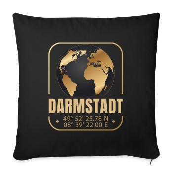 Darmstadt - Sofakissenbezug 45 x 45 cm - Schwarz - Vorne