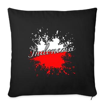 Indonesien Splash Script - Sofakissenbezug 45 x 45 cm - Schwarz - Vorne
