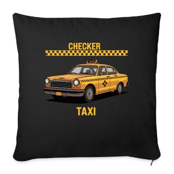 Checker Taxi in Yellow Cab - Sofa pillowcase 17,3'' x 17,3'' (45 x 45 cm) - black - Front