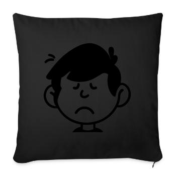 fatigue - Housse de coussin décorative 45 x 45 cm - noir - Devant