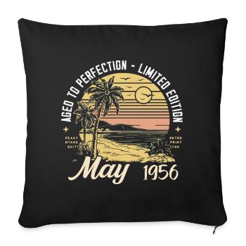 Legendär seit Mai 1956, May 1956 - Sofakissenbezug 45 x 45 cm - Schwarz - Vorne