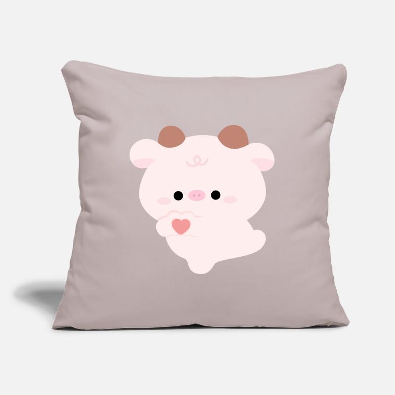 Vache d’amour Housse de coussin décorative 45 x 45 cm