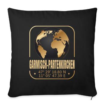 Garmisch Partenkirchen - Sofakissenbezug 45 x 45 cm - Schwarz - Vorne