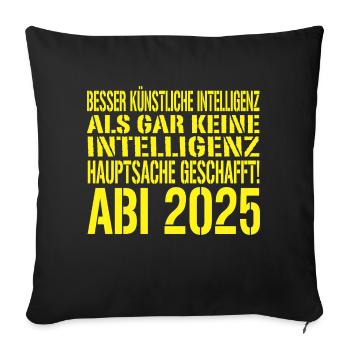 Abi Spruch 2025 - Sofa pillowcase 17,3'' x 17,3'' (45 x 45 cm) - black - Front
