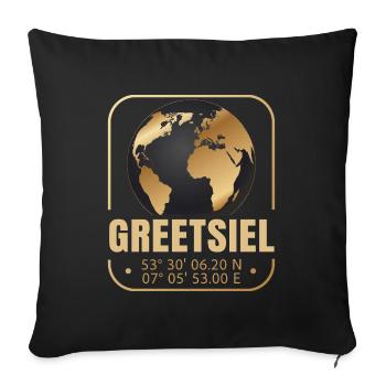 Greetsiel - Sofakissenbezug 45 x 45 cm - Schwarz - Vorne