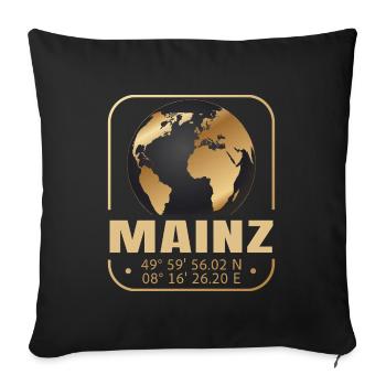 Mainz - Sofakissenbezug 45 x 45 cm - Schwarz - Vorne