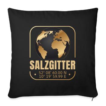 Salzgitter - Sofakissenbezug 45 x 45 cm - Schwarz - Vorne