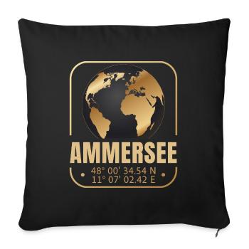 Ammersee - Sofakissenbezug 45 x 45 cm - Schwarz - Vorne
