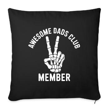 Awesome Dads Club Member of the Dads' Club - Sofa pillowcase 17,3'' x 17,3'' (45 x 45 cm) - black - Front