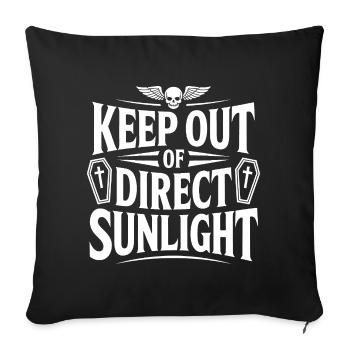 Keep out of direct sunlight! Vampire Goth Emo - Sofa pillowcase 17,3'' x 17,3'' (45 x 45 cm) - black - Front