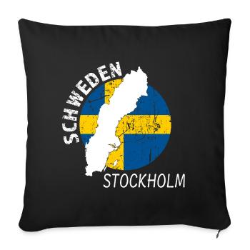 Stockholm - Sofa pillowcase 17,3'' x 17,3'' (45 x 45 cm) - black - Front
