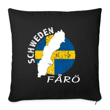 Faro - Sofa pillowcase 17,3'' x 17,3'' (45 x 45 cm) - black - Front