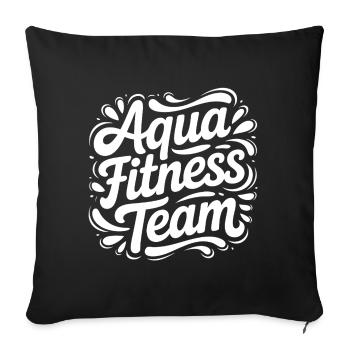 Lettrage d’équipe d’aquaforme - Housse de coussin décorative 45 x 45 cm - noir - Devant