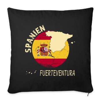Fuerteventura - Sofa pillowcase 17,3'' x 17,3'' (45 x 45 cm) - black - Front