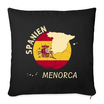 Menorca - Sofa pillowcase 17,3'' x 17,3'' (45 x 45 cm) - black - Front