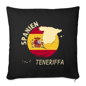 Tenerife - Sofa pillowcase 17,3'' x 17,3'' (45 x 45 cm) - black - Front