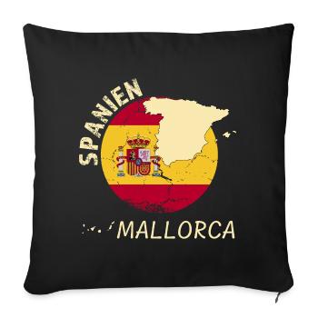 Majorca - Sofa pillowcase 17,3'' x 17,3'' (45 x 45 cm) - black - Front
