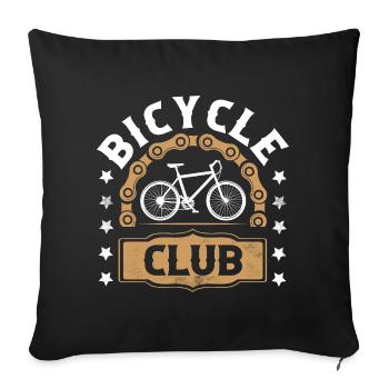 Cyclist Mountain Bike Bicycle - Sofa pillowcase 17,3'' x 17,3'' (45 x 45 cm) - black - Front