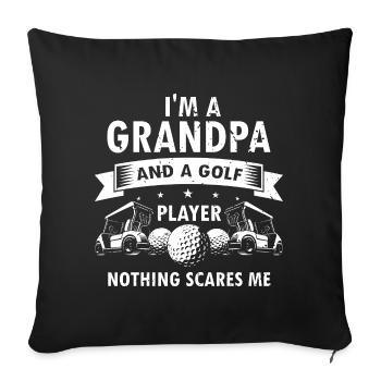 Fearless Golfing Grandpa Bold Senior Humor - Sofa pillowcase 17,3'' x 17,3'' (45 x 45 cm) - black - Front