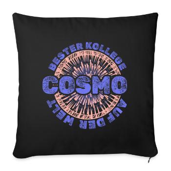 Cosmo as a given name - Sofa pillowcase 17,3'' x 17,3'' (45 x 45 cm) - black - Front