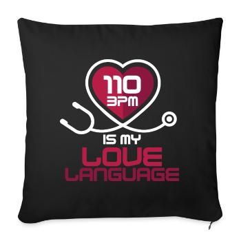 CPR instructor resuscitation emergency doctor - Sofa pillowcase 17,3'' x 17,3'' (45 x 45 cm) - black - Front
