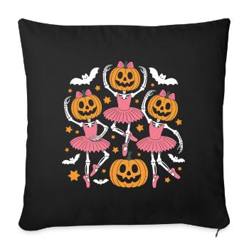 Pumpkin Ballet Halloween Dancers - Sofa pillowcase 17,3'' x 17,3'' (45 x 45 cm) - black - Front
