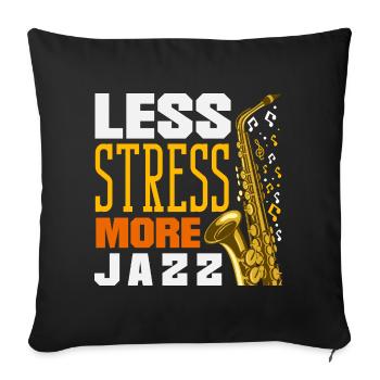 Saxofon - Sofakissenbezug 45 x 45 cm - Schwarz - Vorne