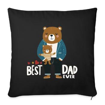 Le meilleur papa - Housse de coussin décorative 45 x 45 cm - noir - Devant