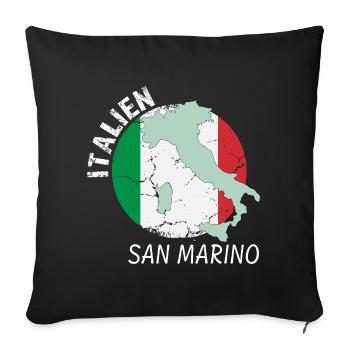 Saint-Marin - Housse de coussin décorative 45 x 45 cm - noir - Devant