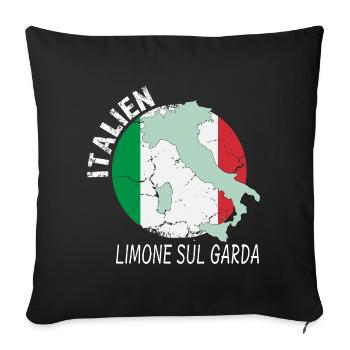 Limone sul Garda - Sofakissenbezug 45 x 45 cm - Schwarz - Vorne