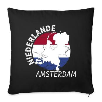 Amsterdam - Housse de coussin décorative 45 x 45 cm - noir - Devant