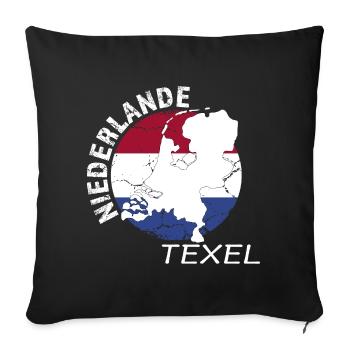 Texel - Sofakissenbezug 45 x 45 cm - Schwarz - Vorne