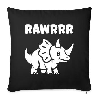 Cute Little Dinosaur - Sofa pillowcase 17,3'' x 17,3'' (45 x 45 cm) - black - Front