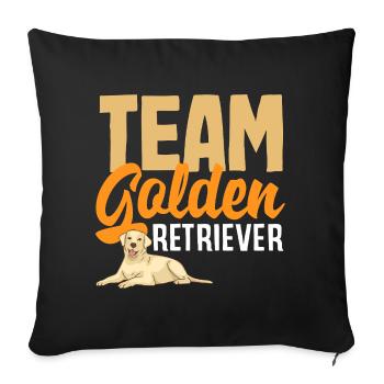 Golden Retriever Owner Owner Gift - Sofa pillowcase 17,3'' x 17,3'' (45 x 45 cm) - black - Front