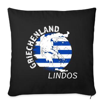 Lindos - Housse de coussin décorative 45 x 45 cm - noir - Devant