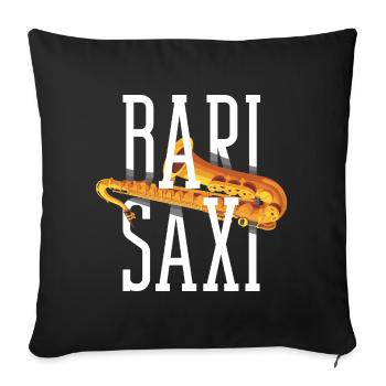 Saxofon - Sofakissenbezug 45 x 45 cm - Schwarz - Vorne