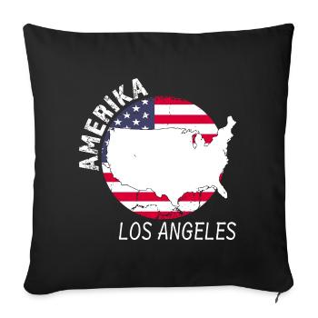 Los Angeles - Housse de coussin décorative 45 x 45 cm - noir - Devant