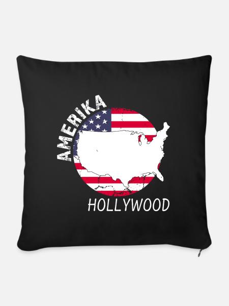 Hollywood - Sofakissenbezug 45 x 45 cm - Schwarz