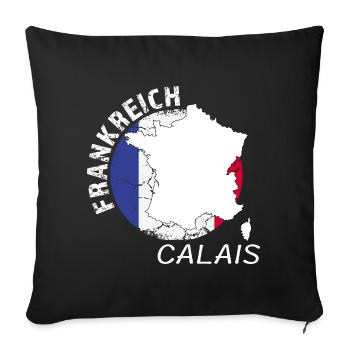 Calais - Sofakissenbezug 45 x 45 cm - Schwarz - Vorne