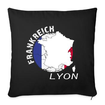 Lyon - Housse de coussin décorative 45 x 45 cm - noir - Devant