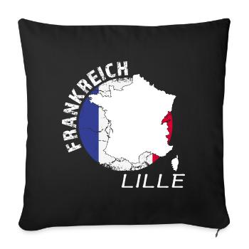 Lille - Sofa pillowcase 17,3'' x 17,3'' (45 x 45 cm) - black - Front