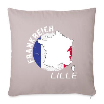 Lille - Housse de coussin décorative 45 x 45 cm - taupe clair - Devant
