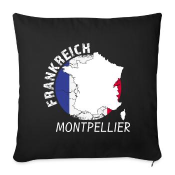 Montpellier - Sofa pillowcase 17,3'' x 17,3'' (45 x 45 cm) - black - Front