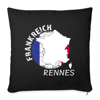 Rennes - Sofa pillowcase 17,3'' x 17,3'' (45 x 45 cm) - black - Front